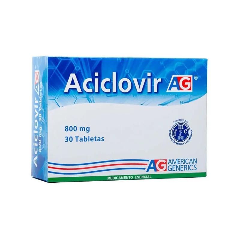 Aciclovir 800 Mg Caja con 30 Tabletas