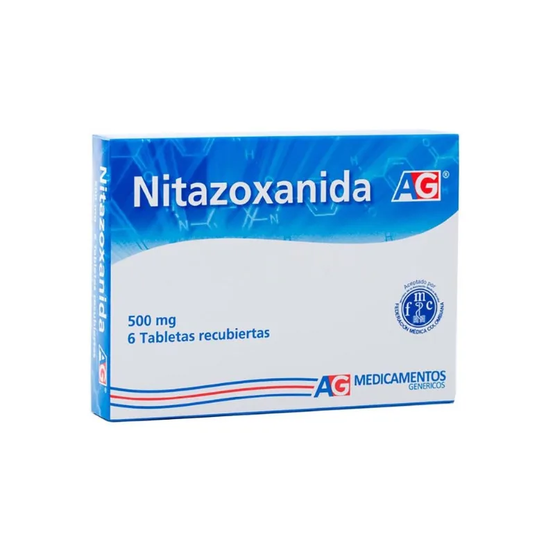 Nitazoxanida 500 Mg Caja con 6 Tabletas Recubiertas