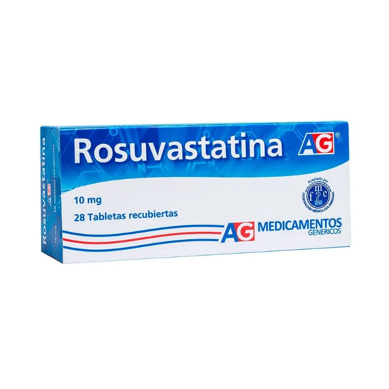 Rosuvastatina 10 Mg Caja con 28 Tabletas Recubiertas