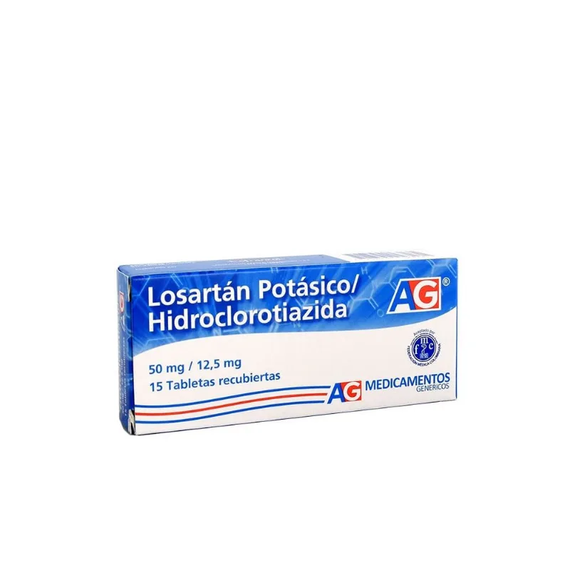 Losartán Potásico / Hidroclorotiazida 50 / 12,5 Mg Caja con 15 Tabletas Recubiertas