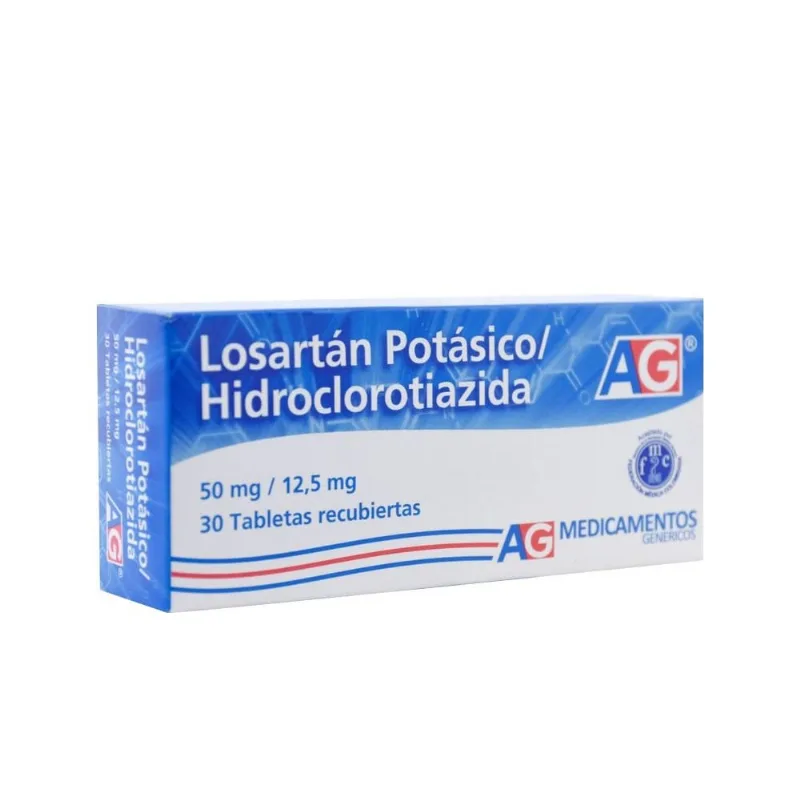 Losartán Potásico Hidroclorotiazida 50 / 12,5 Mg Caja con 30 Tabletas