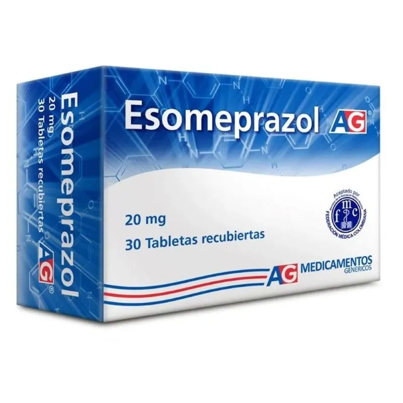 Esomeprazol Ag Caja con 30 Unidades - 20mg Tableta Oral