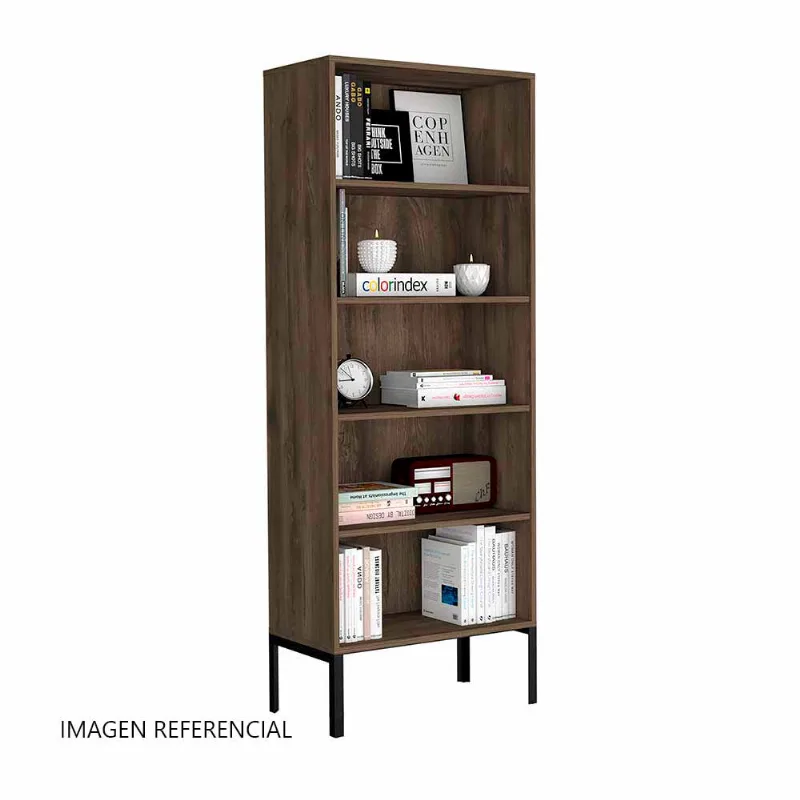 Biblioteca Soho Melamina Marrón de 160cm Tuhome