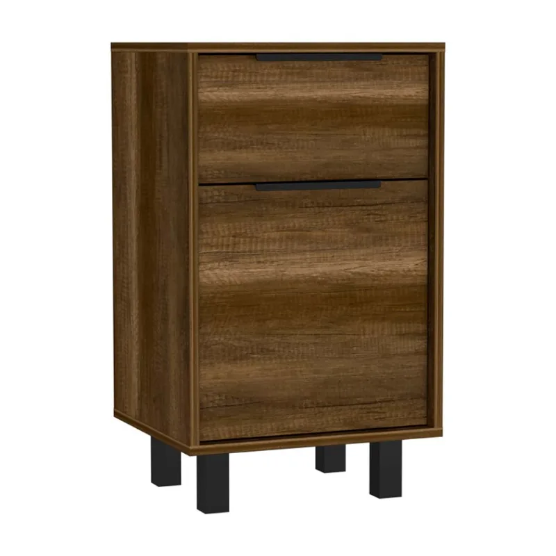 Velador Tuhome Kaia 1 Cajón 1 Puerta Melamina Caramelo