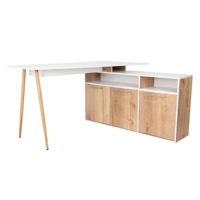 Escritorio Singapur 72.5x130x120cm duna/blanco RTA