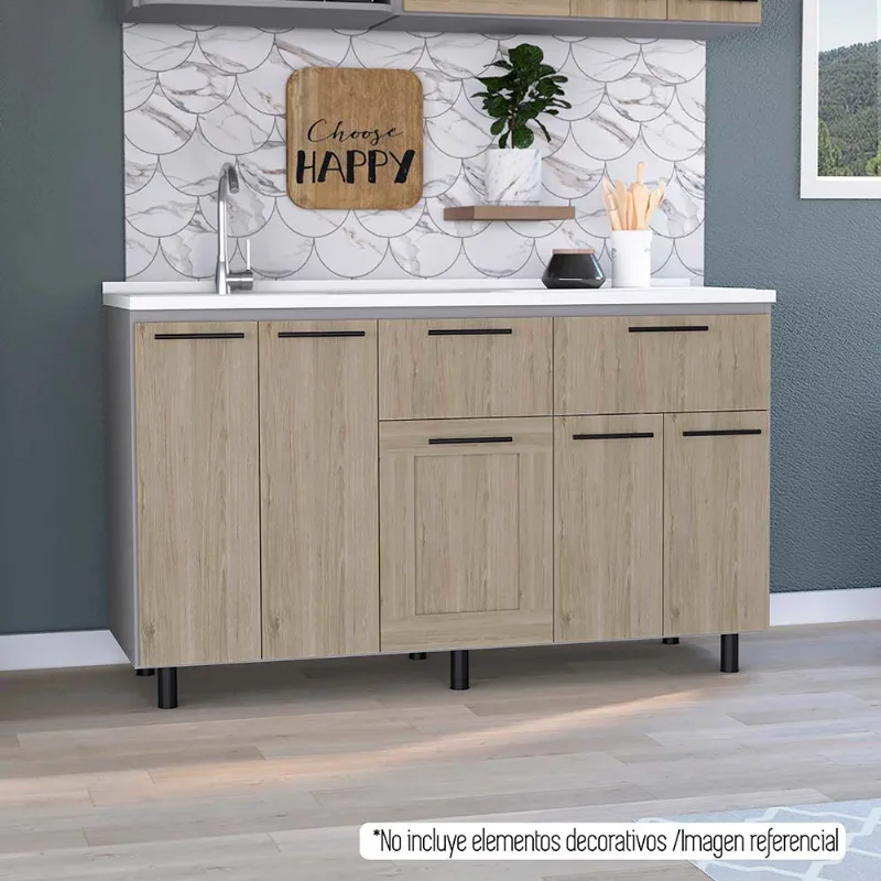 Mueble bajo 150cm Hasselt con lavadero Tuhome