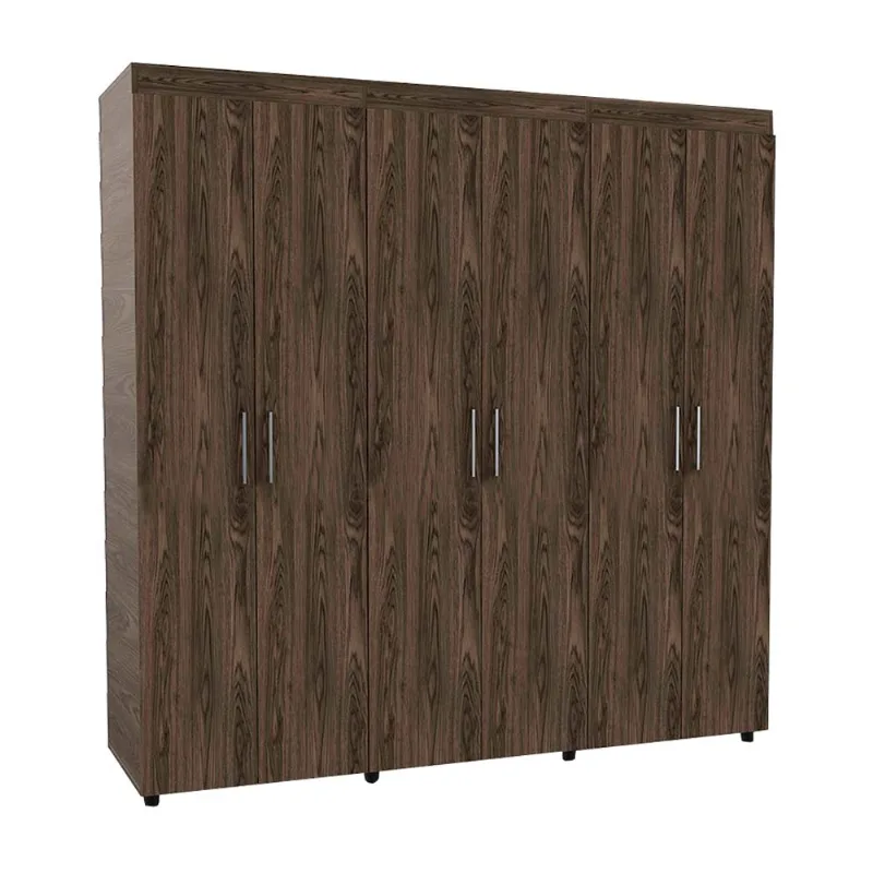 Ropero Tuhome Amatista Melamina Madera 6 Puertas 2 Cajones