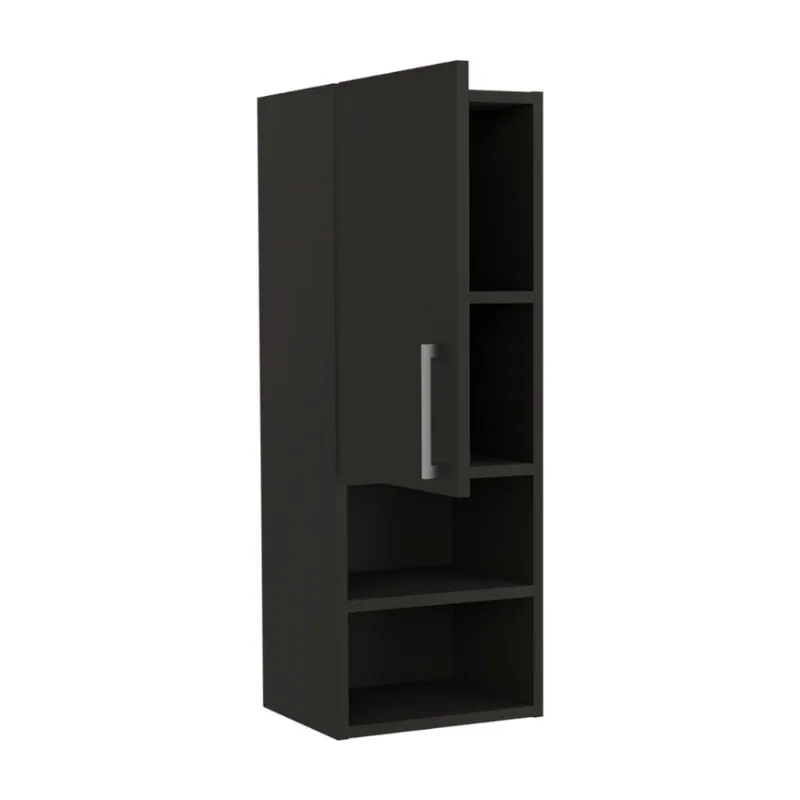 Mueble Auxiliar de Baño Melamina Wengue Modelo Basic Tuhome