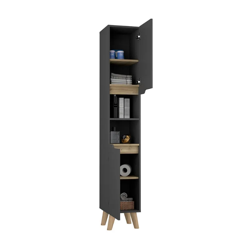 Mueble Auxiliar Tuhome Laurent 2 Puertas Gris
