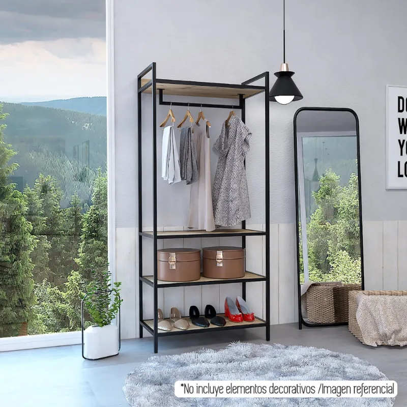 Ropero Melamina Beige Dreams 4 Repisas Tuhome