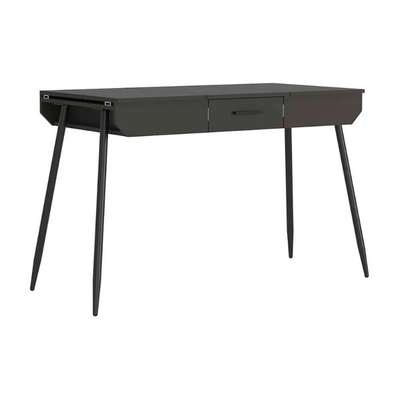 Escritorio Melamina Negro Office Conect 120 Tuhome