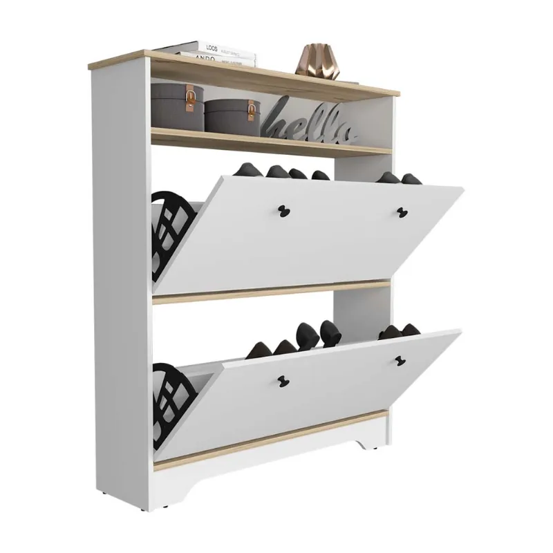 Zapatera Melamina Tuhome Z100 Blanco