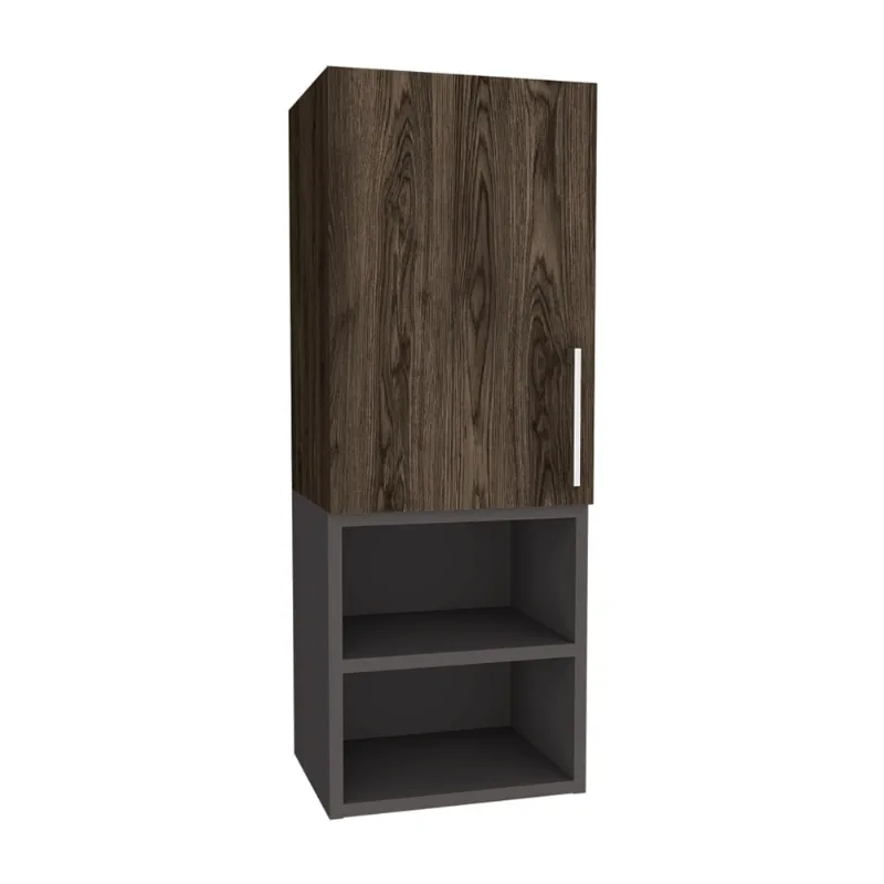 Mueble Lateral Melamina Tuhome Madrid Coñac 1 Puerta