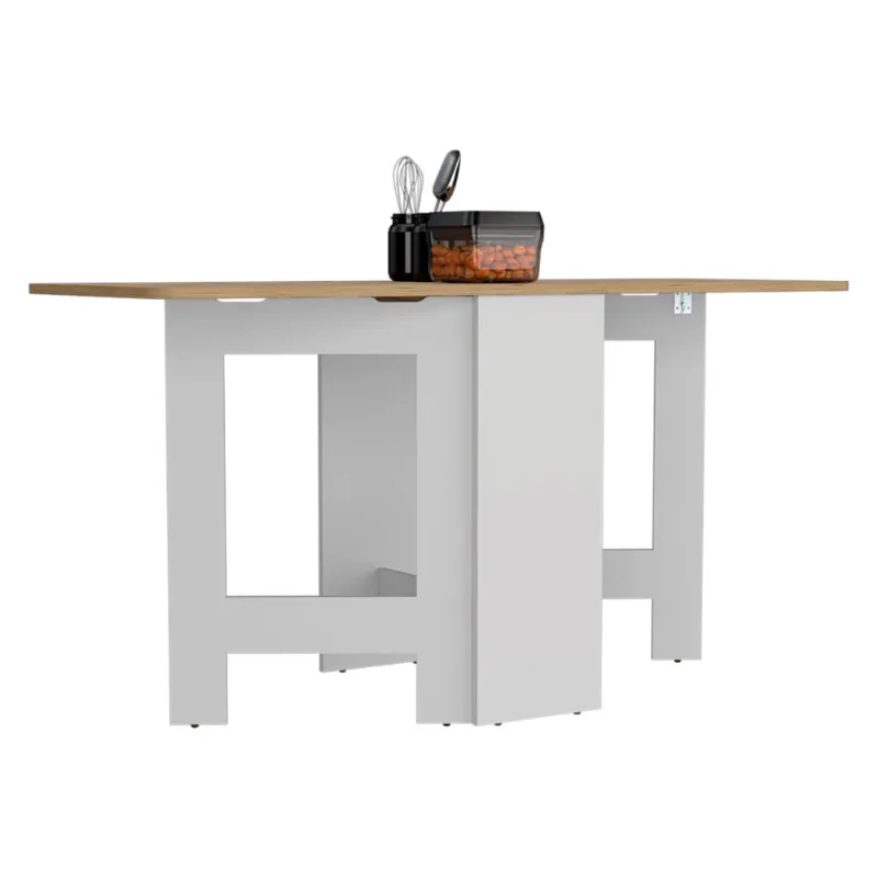 Mesa plegable Macadamia blanco 78x149x60 cm Rta