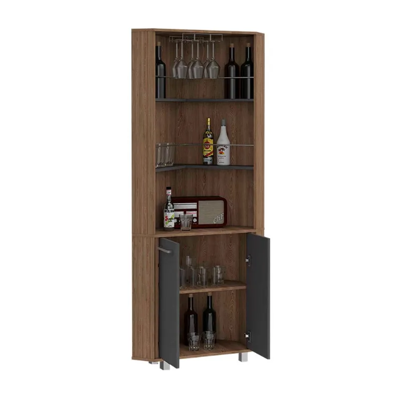 Bar Esquinero Melamina Carmenere Tuhome Miel