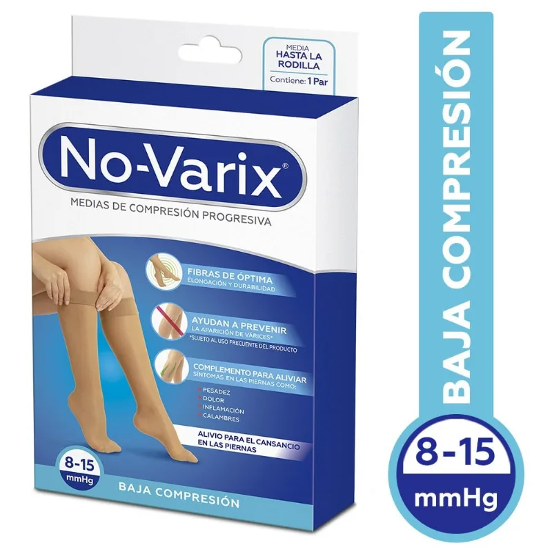 Media de Compresión No-varix al Muslo Beige Talla L Par