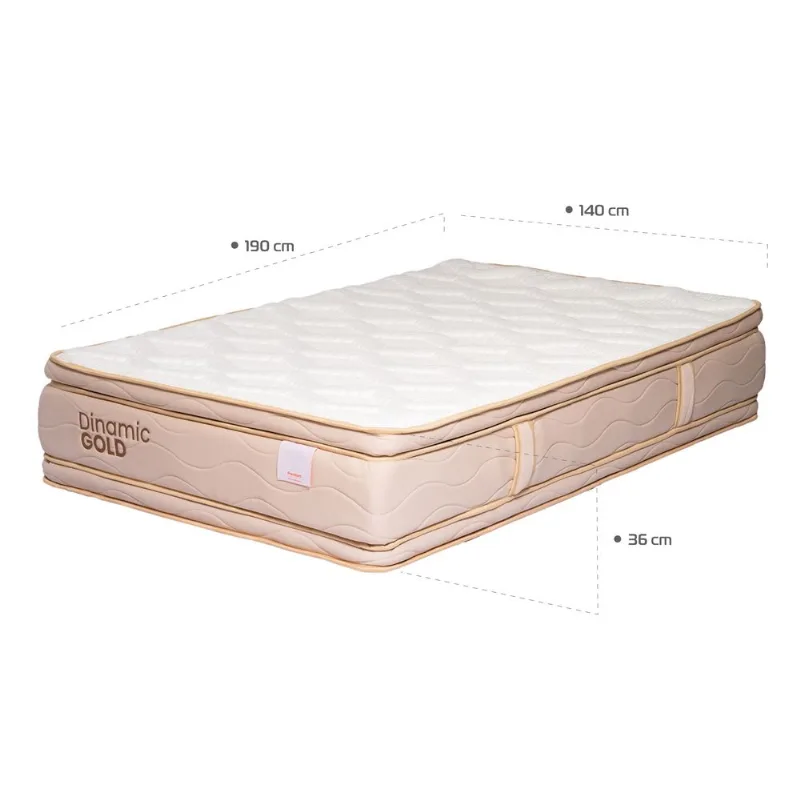 Colchon doble 140X190X36 Gold doble pillow dureza media