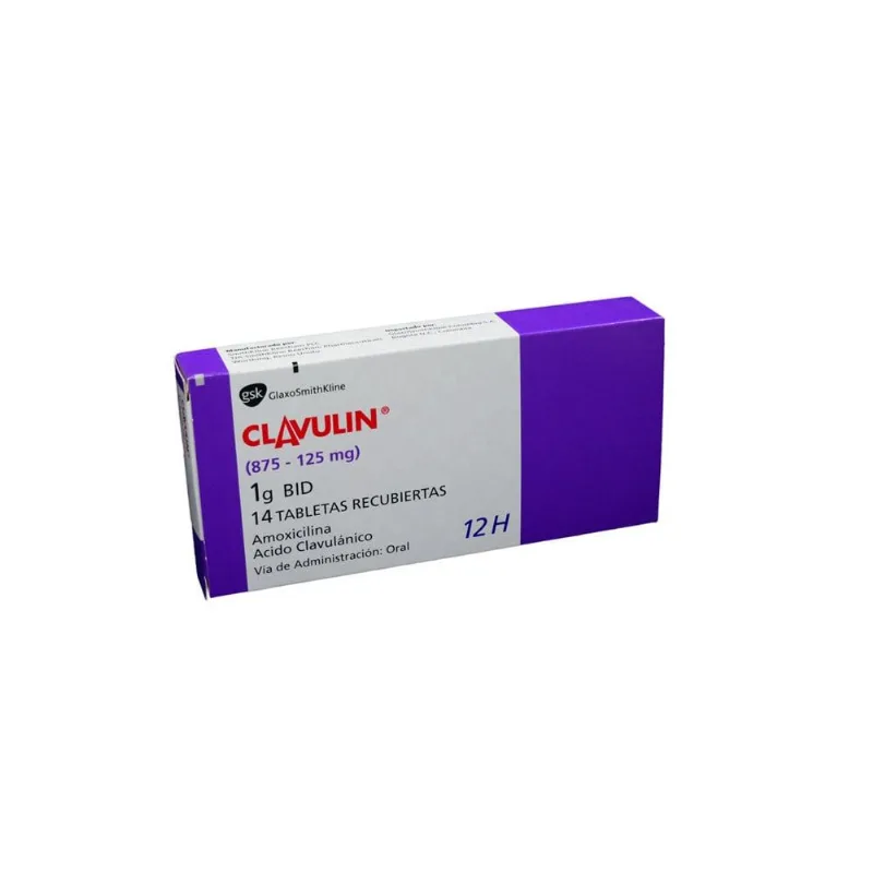 Clavulin 875 / 125 Mg Caja con 14 Tabletas Recubiertas