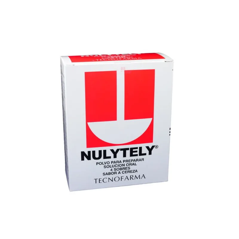 Nulytely Polvo Caja con 4 Sobres - Sabor a Cereza Solución Oral