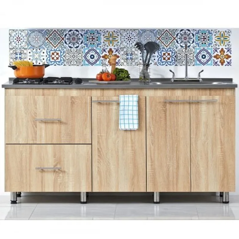 Módulo Inferior Cocina Marzal de 177x92x50 cm Color Germany Blanco