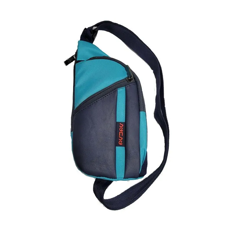 Morral manos libres antirrobo azul cian para celular