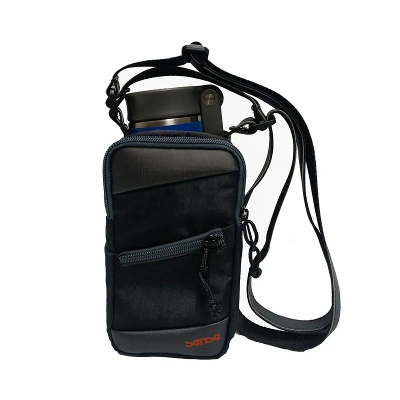 Bolso manos libres Sense para portar celular y termo, negro