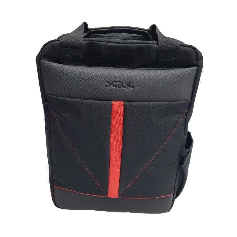 Morral sencillo en lona negro para portátil
