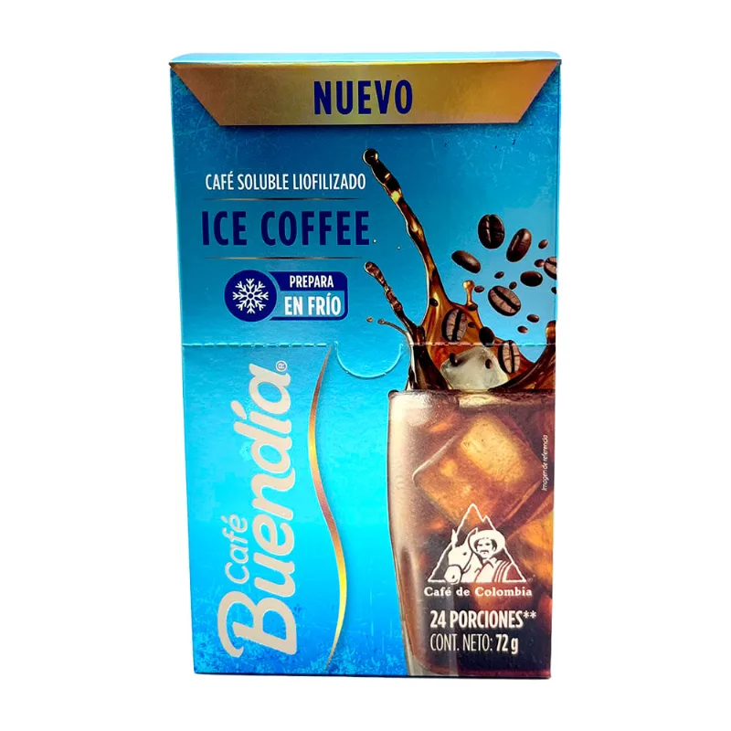 Buendia Café Soluble Liofilizado Ice Coffee 24 Porciones 72G