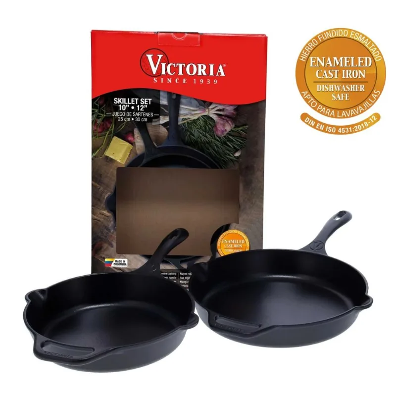 Combo Victoria Sartén Esmaltado 25/30cm Tradición y Calidad