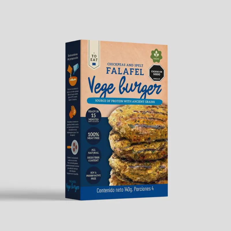 Mezc Hamburg Garbanzo Espelta TO EAT MARCA EXCLUSIVA (140 gr)