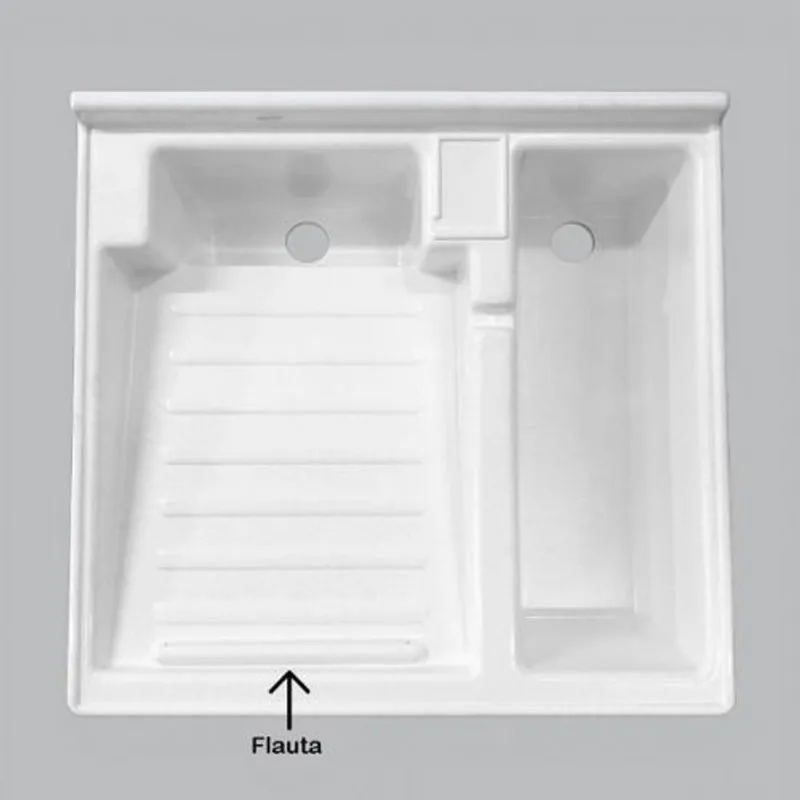 Lavadero Plastico 60x60 Con Flauta