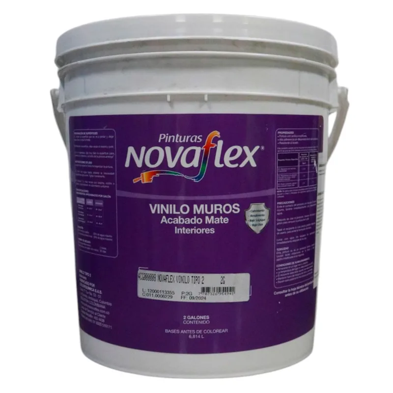 Vinilo muros tipo 2 blanco x2gal Novaflex