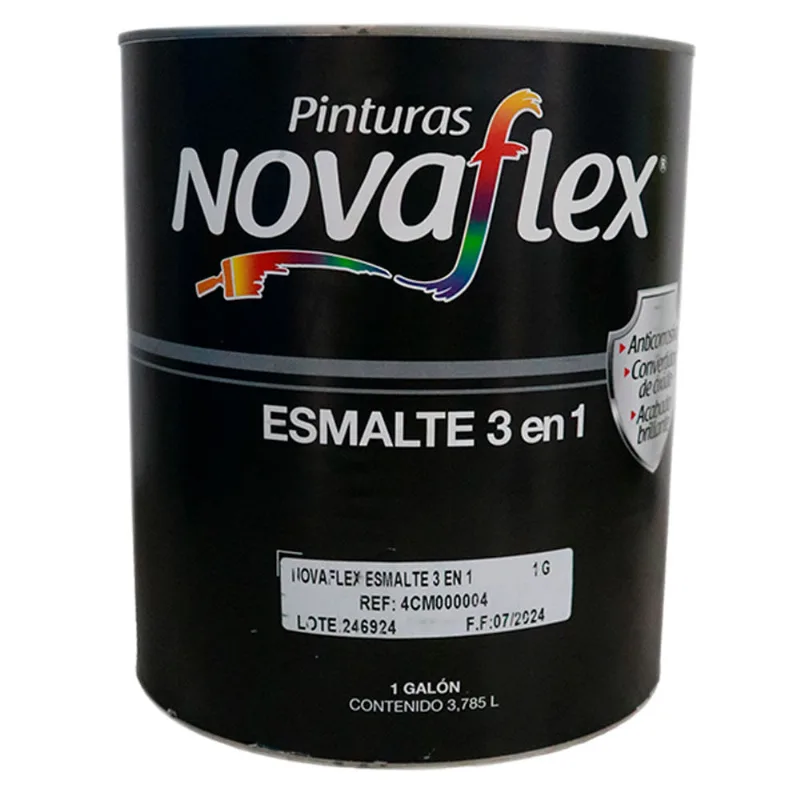 Esmalte 3 en 1 blanco x1gal Novaflex