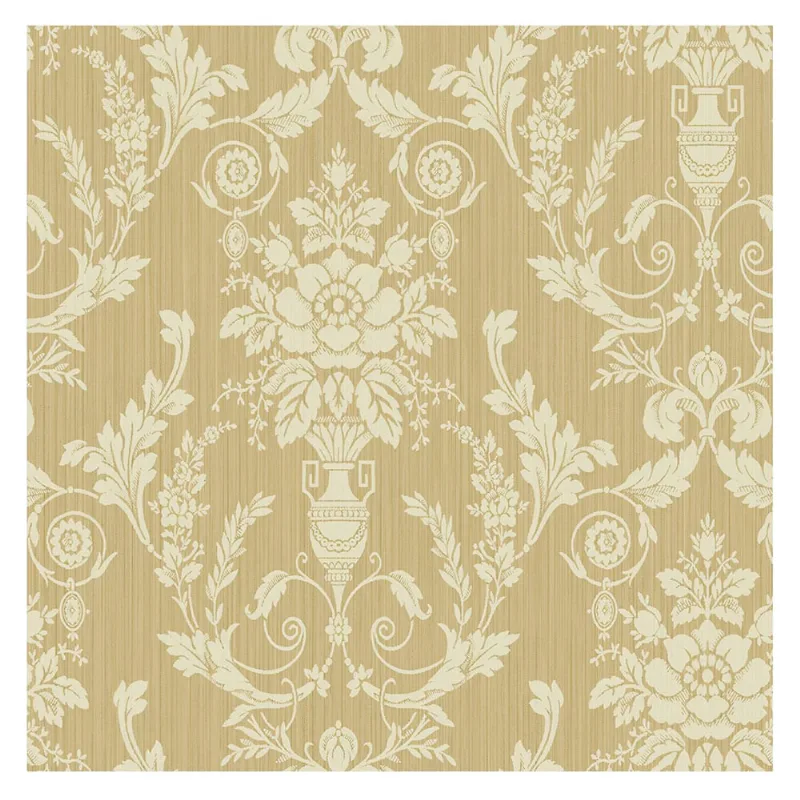 Papel tapiz pared Arabesco dorado 53cmx10m Deco Depot