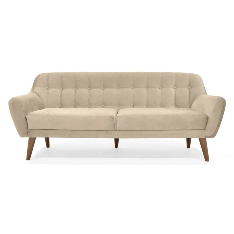 Sofá 3 puestos Roma 194x82x78 cm beige Hogar Venecia