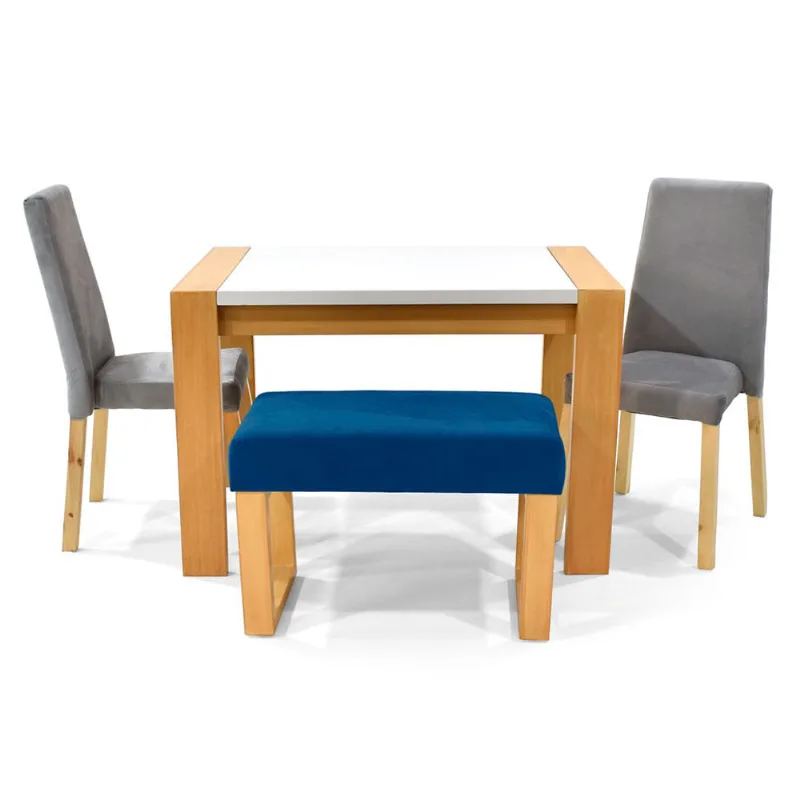 Comedor 2 sillas banqueta 76x114x80 cm Arkansas Galicia Hogar Venecia