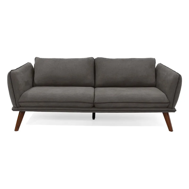Sofá 3 puestos Hudson 75x184x88 cm gris Hogar Venecia