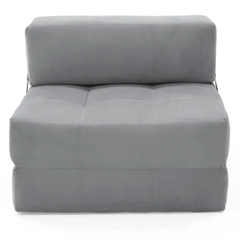 Sofá cama bosnia tela gris 84x104x82cm Hogar Venecia