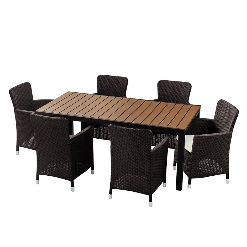 Comedor Capri 6 puestos wengue Plasticos MQ