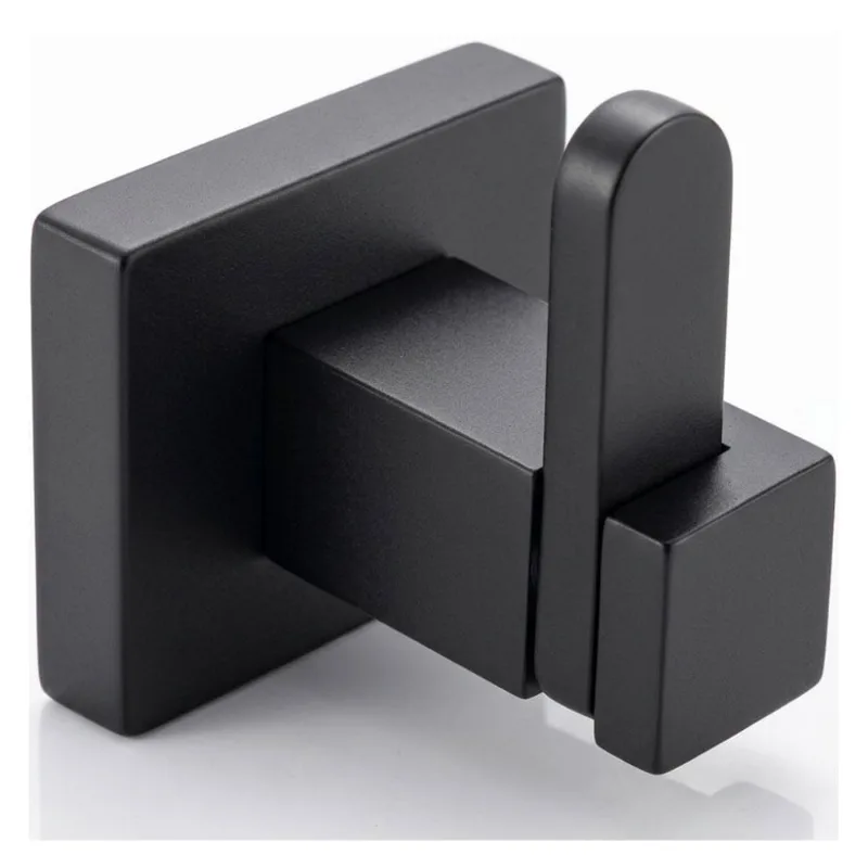 Percha sencilla Rubo negro mate 8x2x8cm Stretto 1538659