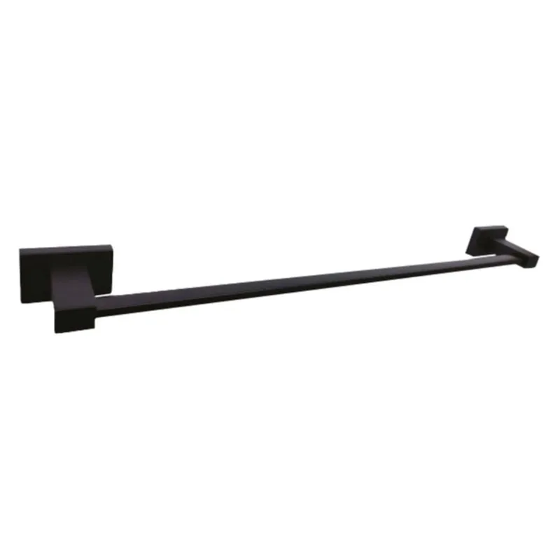 Toallero barra Rubo negro mate 52x6x8cm Stretto 1538658
