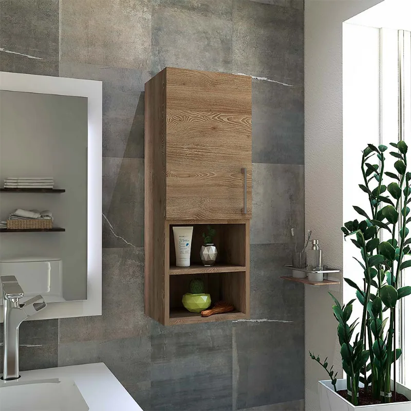 Mueble Lateral Organizador Tuhome Barcelona Miel Melamina