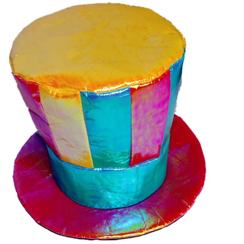 Chapéu De Palhaço De Cano Reto, Cartola Colorida Para Festa De Halloween
