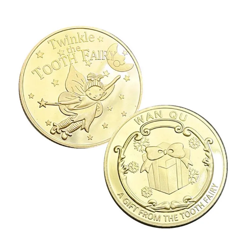 Moedas Comemorativas De 4 Cm Do Anime Coin Tooth Fairy