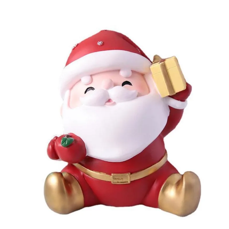 Piggy Bank Papai Noel Para Crianças, Moeda, Caixa De Dinheiro, Resina De 16,8 Cm