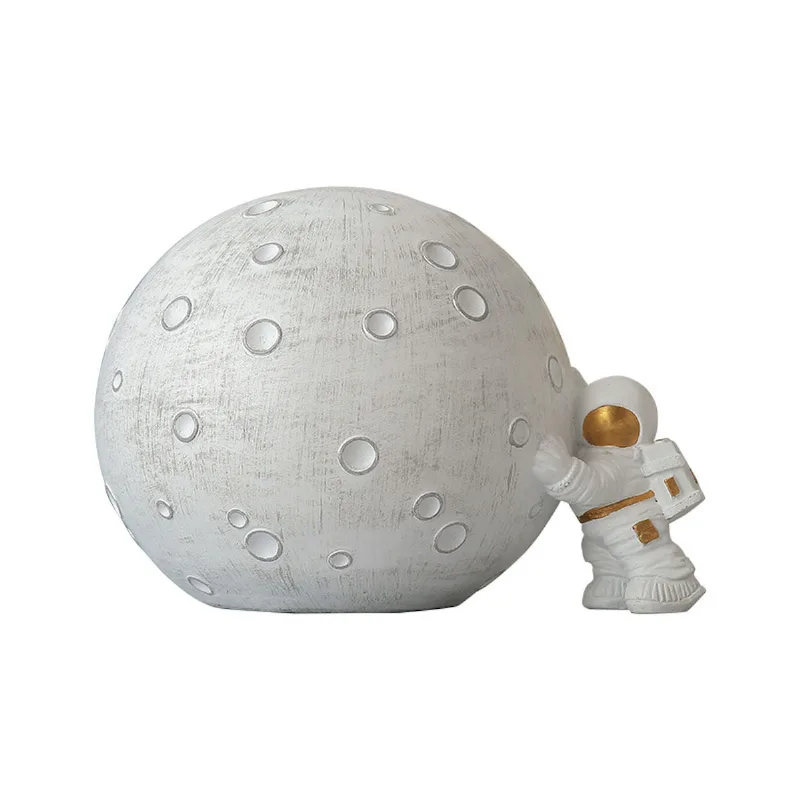 Coin Bank Nordic Spaceman Astronaut Piggy Bank Resina 27,5 Cm