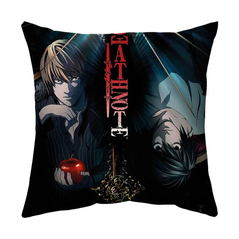 Capa De Almofada Death Note Anime Decorative 45x45cm Em Veludo Pêssego