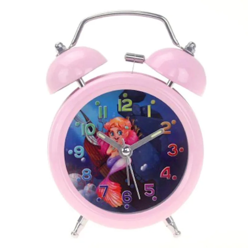 Despertador Mute Bell Cartoon Princess Metal Dual Bell 8cm