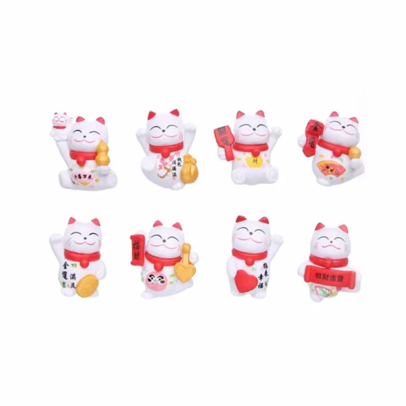 Ímãs De Geladeira Luckys Cats Anime 8 Unidades/lote Para Crianças