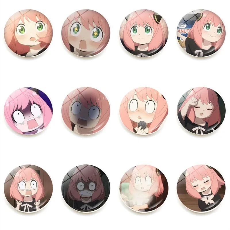 Ímãs De Geladeira Spys Familys Anyas Forgers Anime 12 Unidades/lote